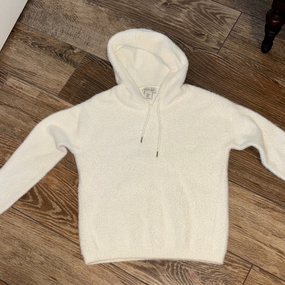 Rachel Zoe Cream Hooded Sweater